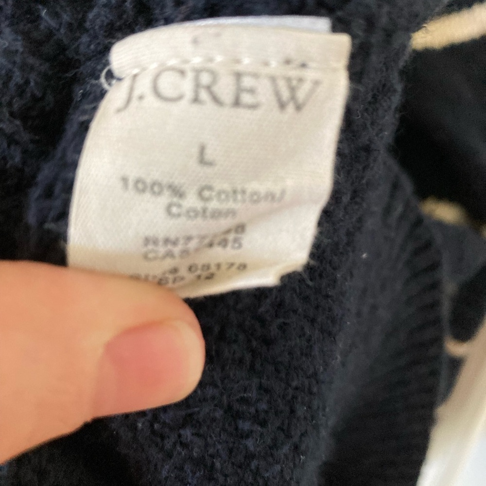 J Crew striped cotton crew neck sweater - Picture 3 of 4